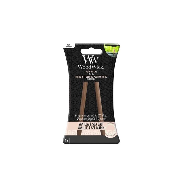Woodwick Car Reed Diffuser Refill - Vanilla & Sea Salt